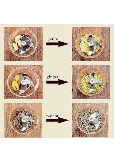 Kablosuz Elektrikli Mini Sarımsak Doğrayıcı, Taşınabilir Gıda Ble Çok Renkli