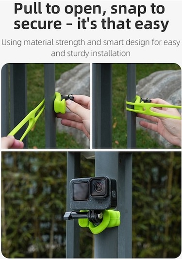 Novahub Telesın Tlq-001 Esnek Kamera Sabitleyici, 360 Dönme, Uyumlu Gopro, Insta360, Pocket Kamera İçin, Siyah/turuncu