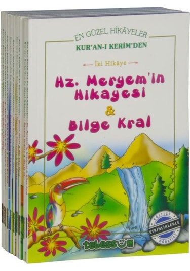 Kuranı Kerimden En Güzel Hikayeler Renkli, 10 Kitap Set / Sa...