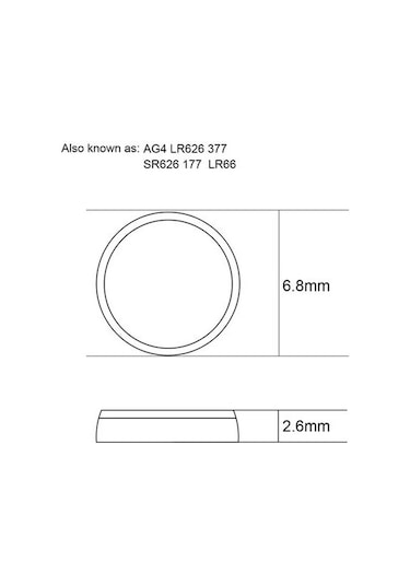 Mettzchrom Kol Saat Pili 377a Lr626 Ag4 1.5v Kol Saati Pili 30'lu