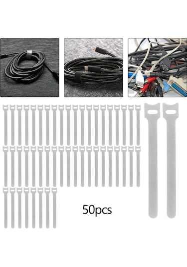 Suntek 50 Parça Serbest Bırakılabilir Kablo Bağları Gri