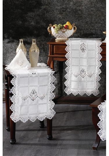 Sahra 5 Parça Salon Takımı Krem Krem