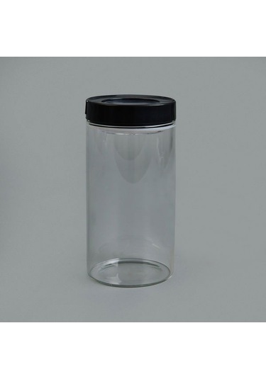 Tohana Vakumlu Cam Kavanoz - Şeffaf / Siyah - 600 Ml Şeffaf / Siyah