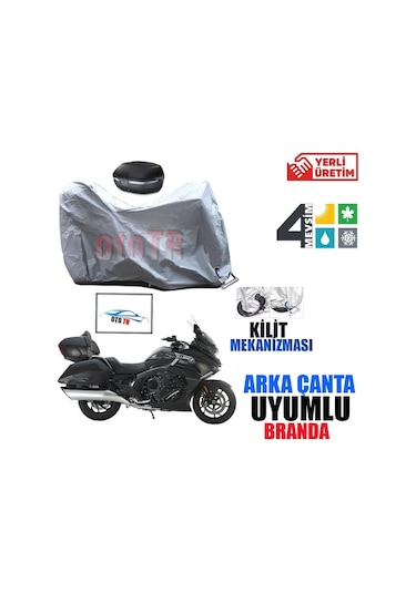 Honda Pcx Arka Canta (Topcase) Uyumlu Motosıklet Brandası Ototr