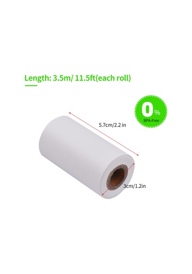 Shineyee Termal Kağıt Rulo 3 Adet/ Kutuda, 57x30mm, 5 Yıllık Muhafaza, Bpa'sız, Beyaz, 3.5m Uzunluk