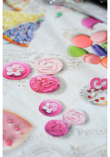 Sufre Sıvı Geçirmez Masa Örtüsü Sofra Bezi Sofra Örtüsü Piknik Örtüsü Macaron