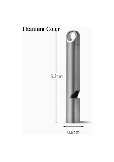 Novahub Mini Su Geçirmez Titanyum Düdük Taşınabilir Acil Durum Keşif Aksesuarları Açık Hava Edc Aracı Gümüş Gümüş