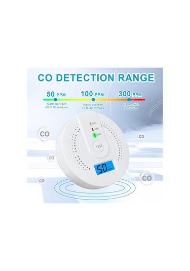 Yaozixa Ev Güvenliği İçin 2'li Paketli Akıllı Karbon Monoksit Tespit Cihazı - Dijital Ekranlı, Anlık Uyarı Ve Kolay Kurulum Diğer