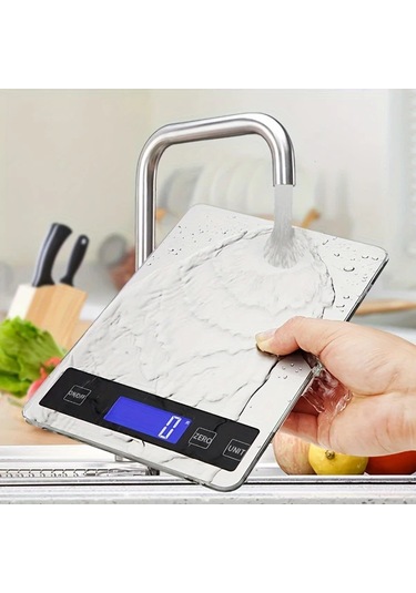 Dashanshop 15kg 1g Hassas Dijital Mutfak Terazisi Usb Sarjli Tare Olmadan Birim Donusumu Genis Platform Meyve Sebze Pisirme Gida Temasina Uygun Saglam Plastik -