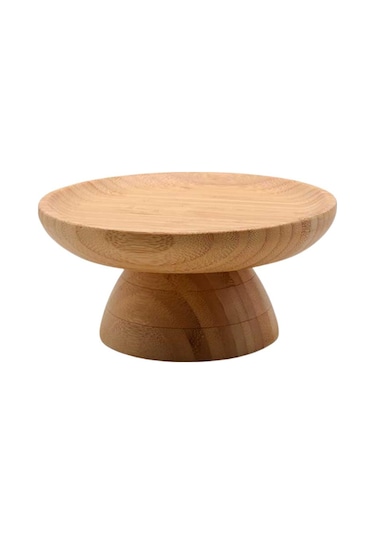 Mien Dayanıklı Bambu Ayaklı Stand Sunumluk -7b139 Kahverengi