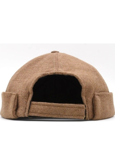Kışlık Yeni Stil Yün Retro Hip-Hop Docker Şapka Camel-Camel-Standart