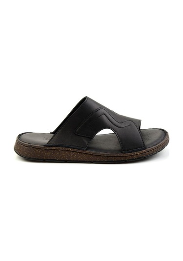 Siyah Leather Erkek Terlik E04433010943 Siyah