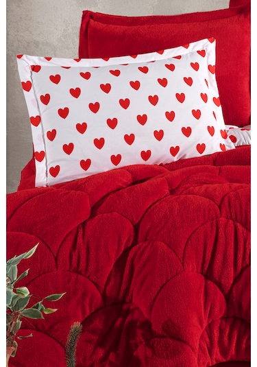 Nordqueen Wellsoft Çift Kişilik Uyku Seti Çift Taraflı Amor Beyaz