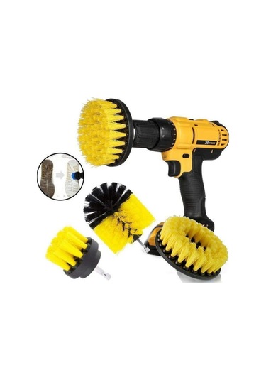 Matkap Ucuna Takılan Çok Amaçlı Temizlik Fırçası 3 lü-