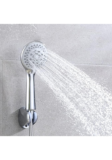 Latte 5 Fonksiyonlu Mafsallı El Duşu Ayarlanabilir Su Akış Hızı D Krom