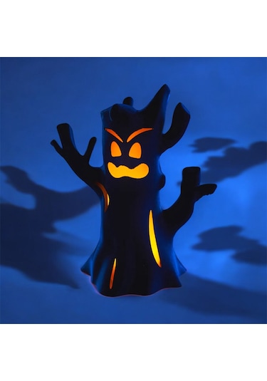 Cadılar Bayramı Led Mumlu Canavar Ağaç Halloween