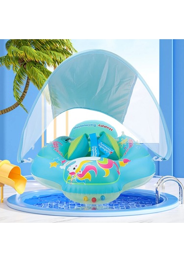 Bebek Yüzme Simidi Şişme Yüzme Simidi Güneşlik İle Plaj Su