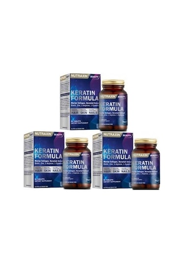 Nutraxin Keratin Formula 60 Tablet 3 Adet