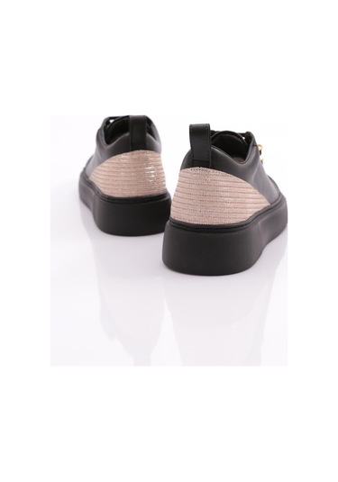 Dgn Es863 Kadin Kalin Renkli Kristal Taşli Sneakers Ayakkabi ES863-2007-R123499 Siyah