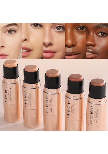 1 Pc Çift Kafa Yüz Bronzlaştırıcı Kontur Sopa Krem Makyaj Açık Koyu Gölge 04 C01