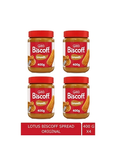 Biscoff Creamy Sürülebilir Krem 400 G X4 Karamelize Bisküvi Lezzetli Set