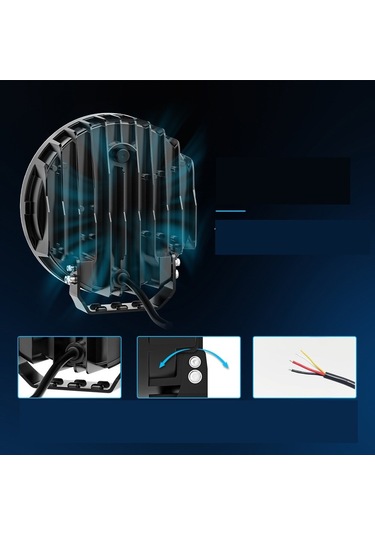 Kamyon 9 İnç Sis Farı Tepe Ve Tampon Lambası 100 W Projektör Lamba Gündüz Led Drl Sarı Ve Beyaz