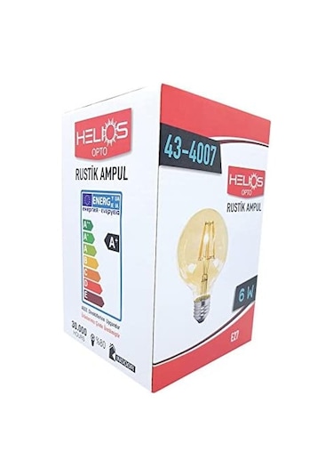 Helıos 6w E27 Duylu 2700k G95 Led Rustik Ampul
