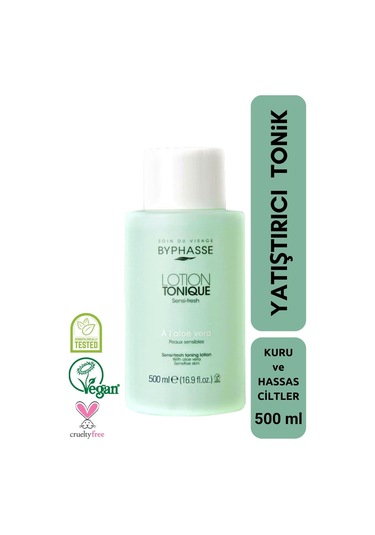 Byphasse Kuru ve Hassas Ciltler için Yatıştırıcı Tonik 500 ML