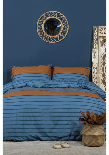 Elart Arden Nevresim Takımı Çift Kişilik %100 Pamuk Ranforce Lastikli Çarşaf 200x220 Cm Renkli