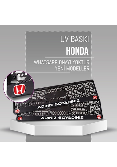 Honda Plakalık, 2 Adet Premium Uv Baskı, Plakalıkhane