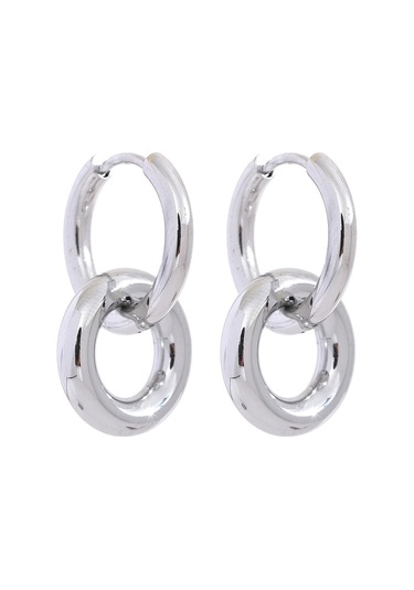 Gümüş Eetit Paslanmaz Çelik Yuvarlak Hollow Damla Halka Küpe Charm Metal 18k Pvd Kaplama Su Geçirmez Yüksek Kalite Günlük Takı 2023 Hediye Gümüş