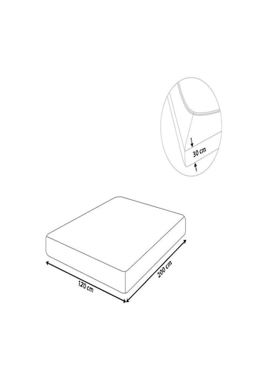 Cotenconcept 2 Adet Düz Pamuklu Tek Kişilik 120 X 200 Cm Lastikli Penye Çarşaf-mavi