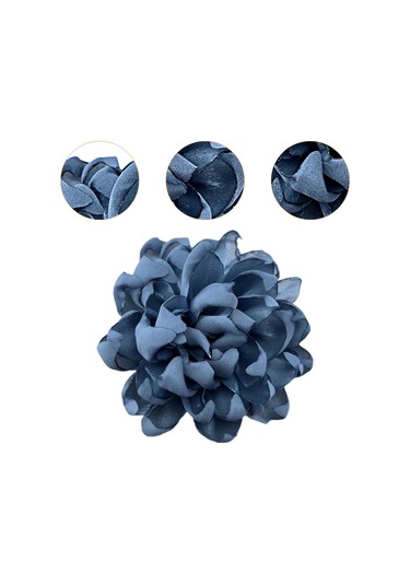 Homyl Kadınlar Için Çiçek Broş Rozeti Büyük Dans Ziyafeti Koyu Mavi