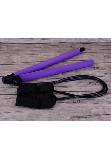 Suntek Portatif Pilates Bar Ayarlanabilir Egzersiz Çubuğu Mor