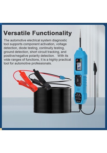 Pazly Otomotiv Güç Devre Probu Test Cihazı 3.5v-36v Araba İçin Mavi