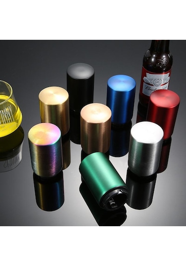 Gül Altın Otomatik Bira Şişe Açacağı Mıknatıs Bira Açacağı Paslanmaz Çelik Aşağı Açacağı Şarap Bira Soda Kapağı Açacağı Mutfak Aksesuarları Gül Altın
