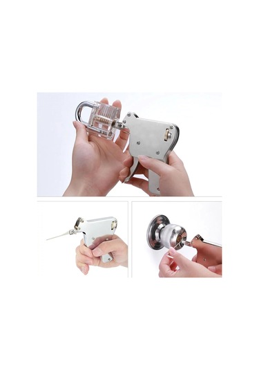 Padalink Stainless Steel Çift Taraflı Kilidi Açma Seti - Profesyonel Locksmith Araçları, 4 Açıcı Bıçak Ve Tansiyon Anahtarı İçeren Tamir Gereci