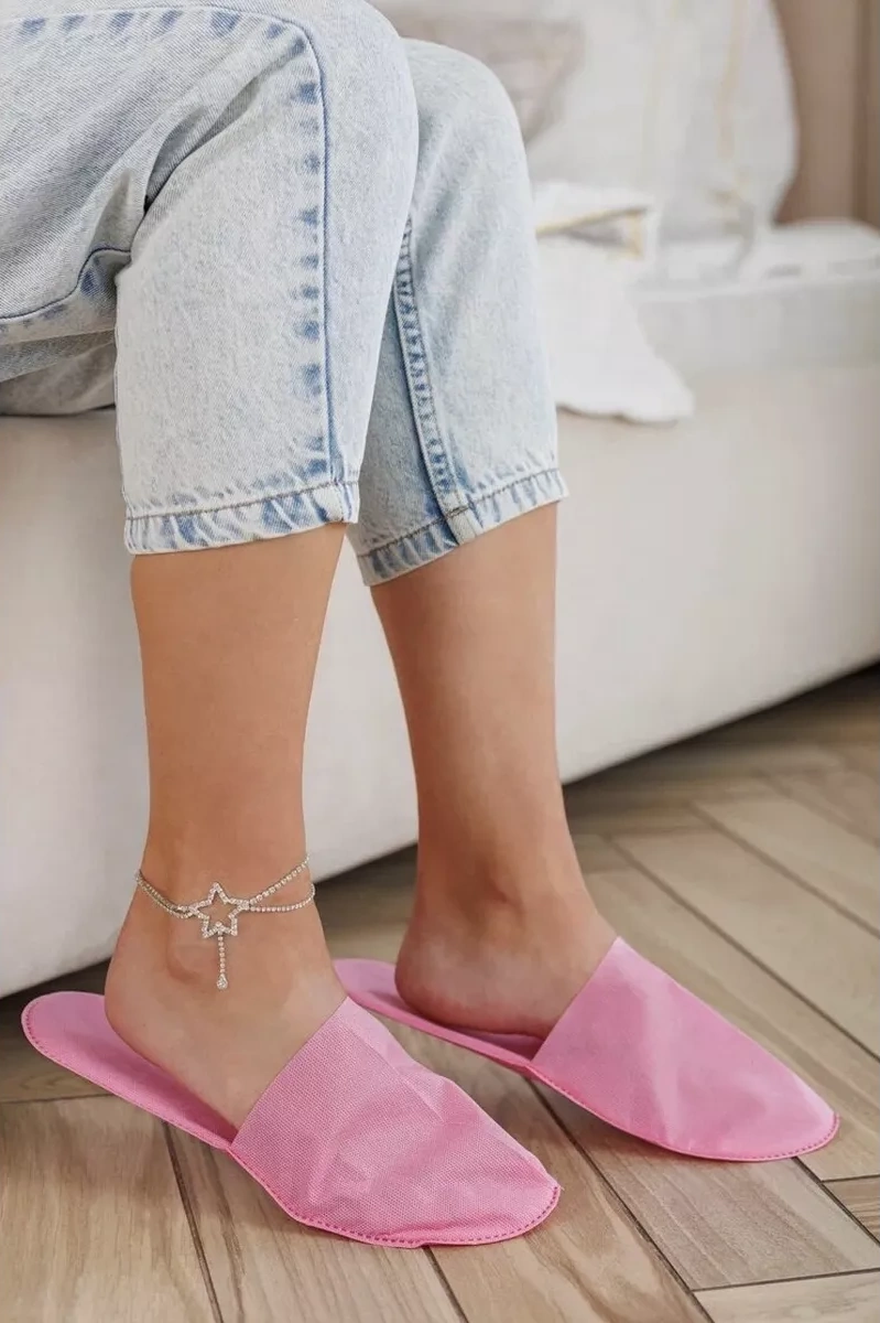 Omı-ko "ultra" 25 Çift Pembe Kapalı Burunlu Tek Kullanımlık Terlik 229599835