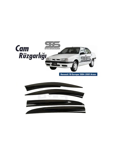 Cam Rüzgarlığı Renault 19 1994-2001 Arası Mügen Tip Piano Black
