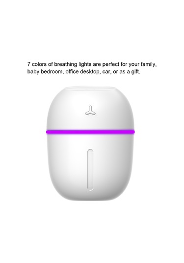 Teltree F10 Usb Nemlendirici Otomatik Kapatma 2 Ayar Sprey 300ml Usb Portatif Ev Ofis Yolculuk Aromaterapi Beyaz