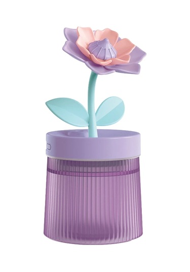 Çiçek Spreyi Nemlendirici Renkli Atmosfer Işığı Usb Aromaterapi Nemlendirici, Renk: Gardenya Moru