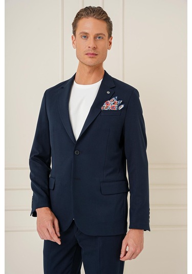 C 691 Slim Fit Lacivert Spor Ceket Lacivert
