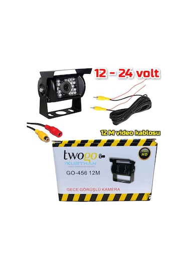 Metal Kasa 18 Ir Led Araç Kamerası 12-24 Volt 12 M. Video Kablosu