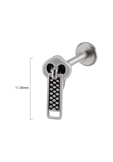 Dreamlee Cerrahi Çelik Yılan Kulak Piercingi - Tragus Ve Kıkırdak Piercing Takısı - Buda Heykeli Labretredwhıte Kırmızı