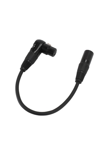 Xindoker 90 Derece Xlr Femele'den Düz Xlr Erkeğe 3 Pin Mikrofon Bağlayıcı, Ses Aygıtları İçin Uzantı Kablosu - 1 Metre, Kararlı Aktarım, Geniş Uyum