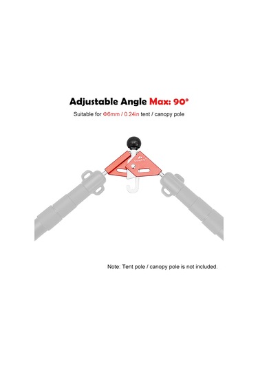 Reedark dayanıklı Alüminyum Çadır Direk Ucu Kapağı - Delinmeye Karşı Koruma, Kampçılık İçin Siyah