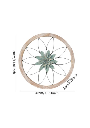 Suntek Çiçek Metal Duvar Sanatı Dekoru Asma Dekorasyonu Yeşil