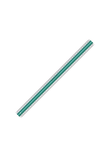 50 Cm Super Series Anti-slide Kaydırmaz Cetvel Şeffaf/yeşil