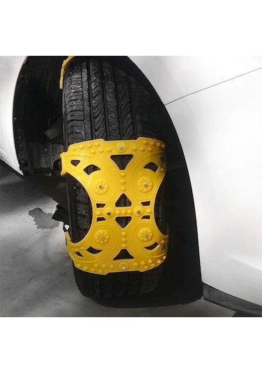 Coofbe Çantalı 6 Adet Set Plastik Araç Lastik Zinciri Kar Zinciri Kilit Sistemli Araç Lastik Zinciri