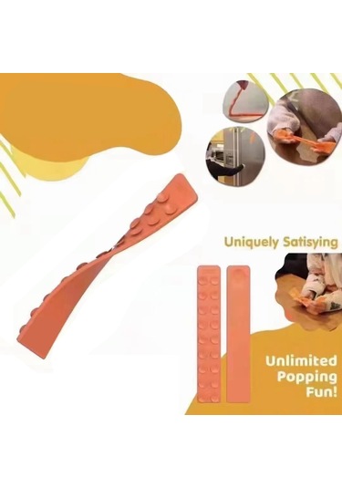 Moveevo Renkli Veya Turuncu Silikon Oyuncak - 24x4x0.5cm - 19g Rastgele Renk